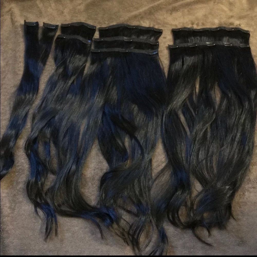 Sala hair extensions 9 clips jet black
